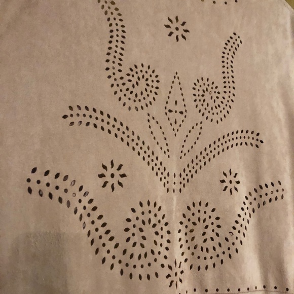 Long fringe blush pink western vest - Picture 3 of 5